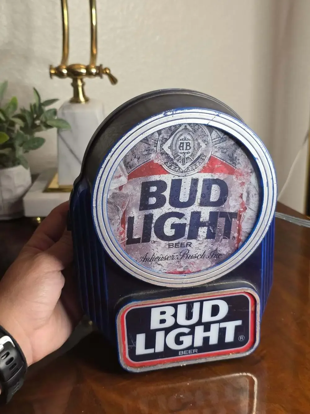 Vintage Bud Light Bar Top Lighted Sign Display